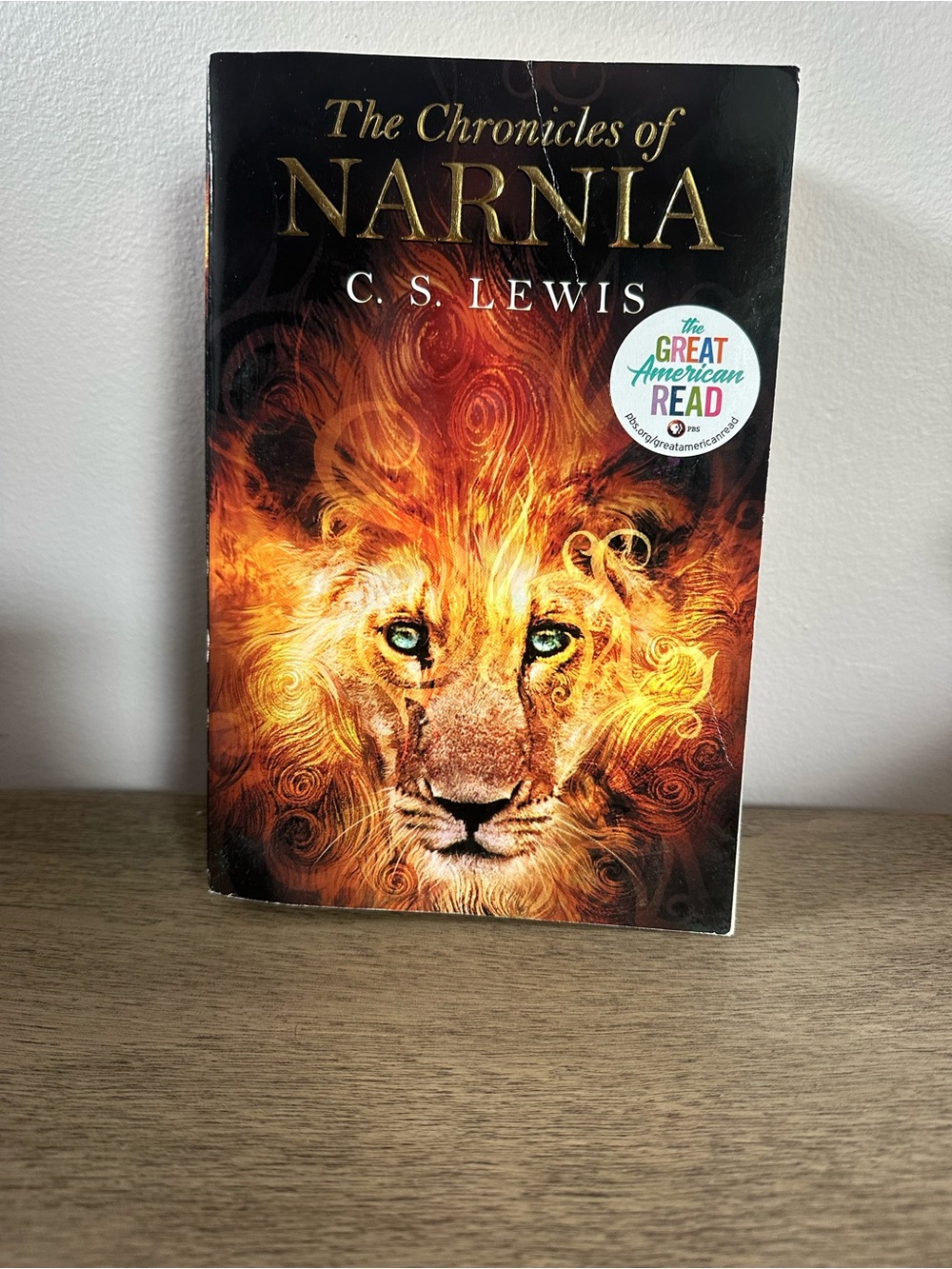 The Chronicles of Narnia by C.S. Lewis - Fiery Lion Cover (Orange, Gold)